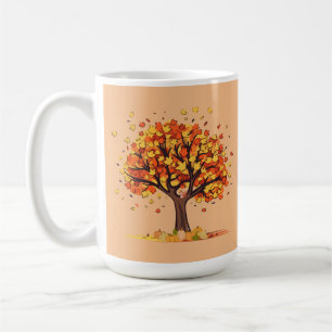 Fall Colors and Falling Leaves Coffee Mug