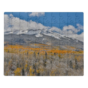 Fall Colors Aspens &    Rocky Mountains, Colorado Jigsaw Puzzle