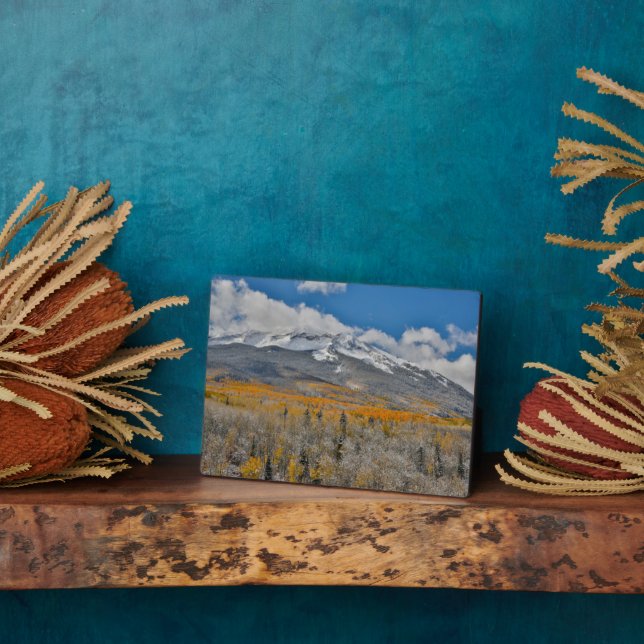 Fall Colors Aspens &  | Rocky Mountains, Colorado Plaque (Side)