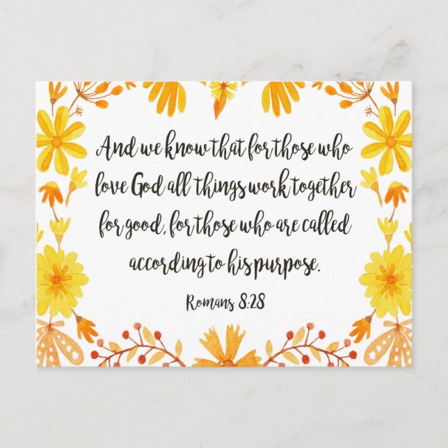 Fall Colors Bible Verse Postcard (Front)