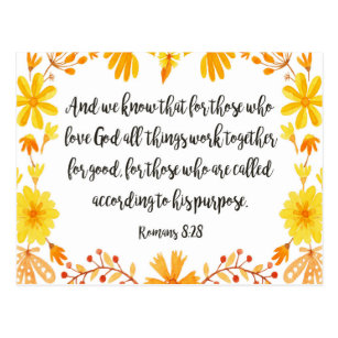 Bible Verse Flower Postcards - No Minimum Quantity | Zazzle