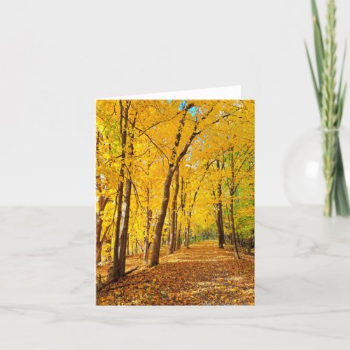 Fall colors blank notecard