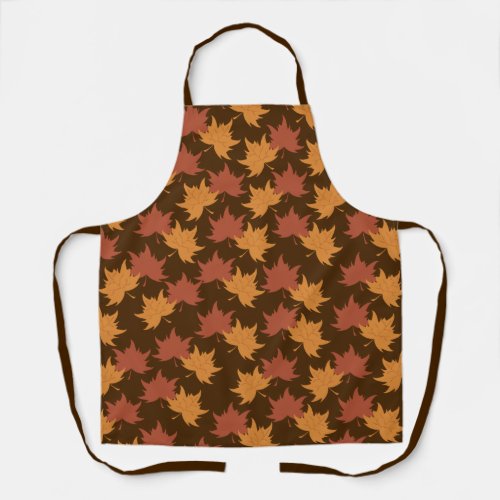 FALL COLORS BROWN GOLD RUST  THANKSGIVING APRON