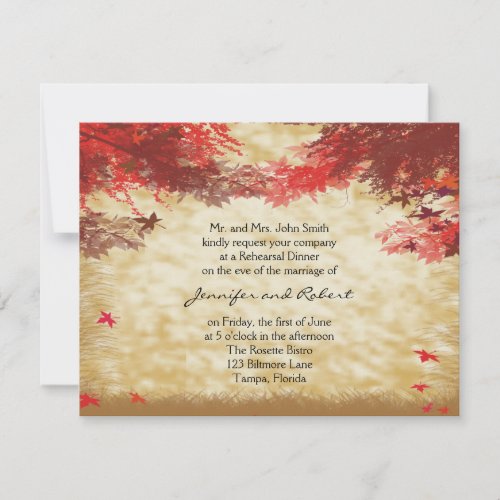 Fall Colors: Burgundy and Red Branches Invite