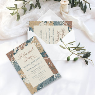 Fall Colors Cinnamon Rehearsal Dinner Invitation