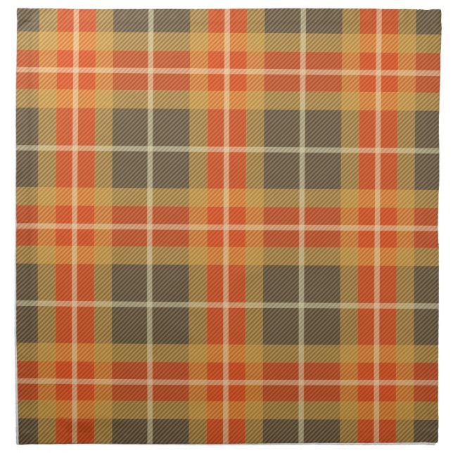 Fall Colors Classic Plaid Cloth Napkin (Front)