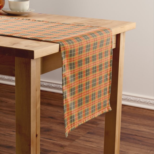 Fall Colors Classic Plaid Short Table Runner (In Situ)