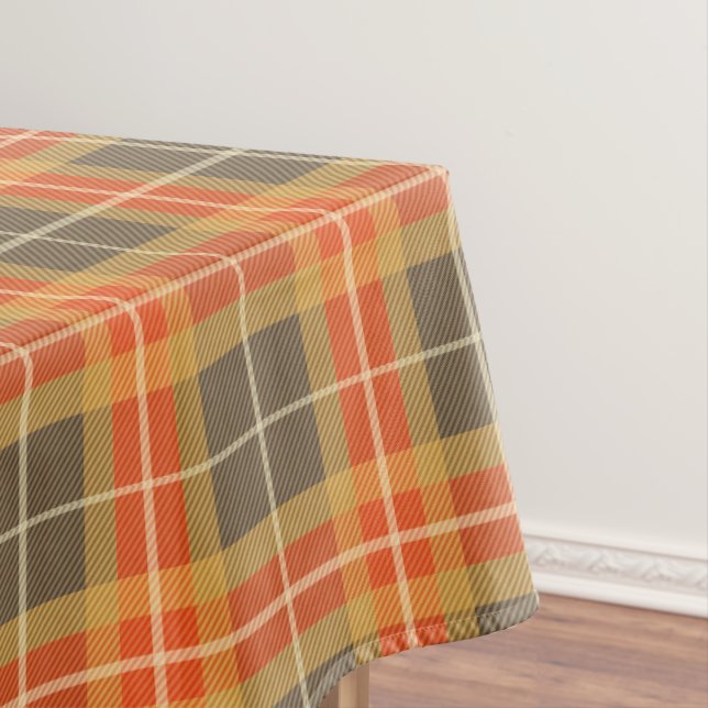 Fall Colors Classic Plaid Tablecloth (In Situ)