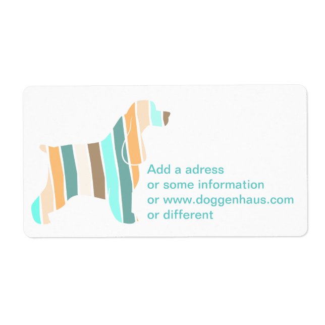 Fall Colors Cocker Spaniel Label (Front)