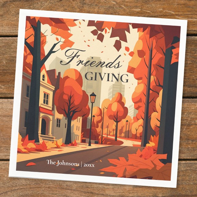 Fall Colors Friendsgiving Art Napkins (Creator Uploaded)