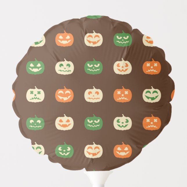 Fall Colors Halloween Pumpkin Pattern Balloon (Front)