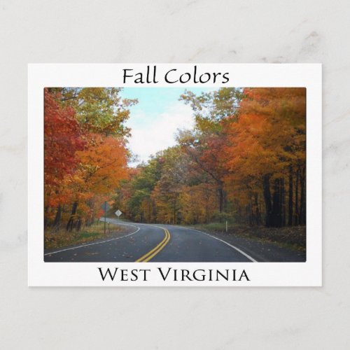 Fall Colors in West Virginia Postcard