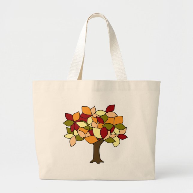 Fall Colors Large Tote Bag (Front)