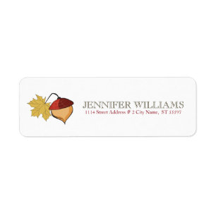 Fall Colors Leaf Thanksgiving Design Label