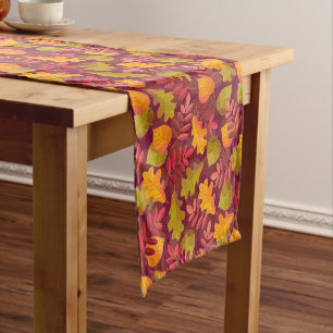 Fall Colors Leaves Table Runner