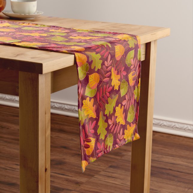 Fall Colors Leaves Table Runner (In Situ)
