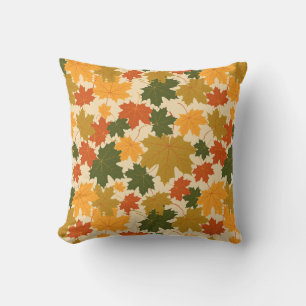 Fall Colors Leaves Throw Pillow