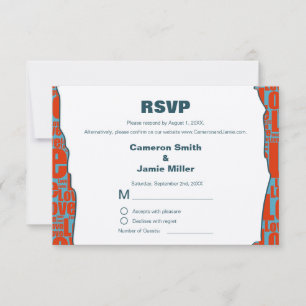 Fall Colors Love Border Attendance Diet Music RSVP Card