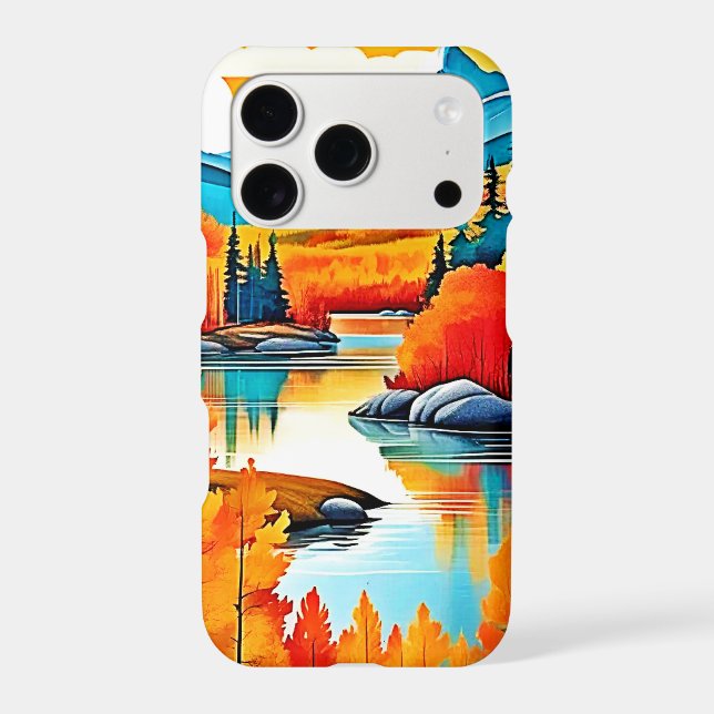 Fall Colors Mountain View Iphone Case (Back)