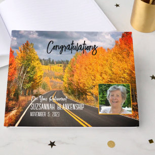 Fall Colors Northern Arizona Roadway Custom Photo Guest Book