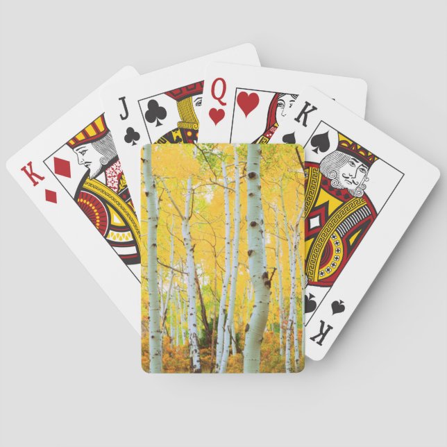 Fall colors of Aspen trees 1 Poker Cards (Back)