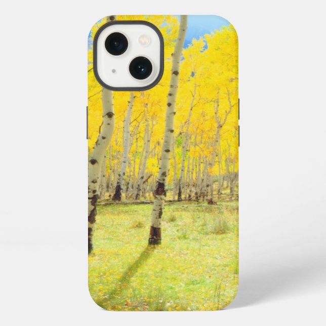 Fall colors of Aspen trees 4 Iphone Case (Back)