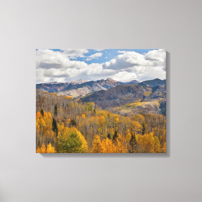 Fall Colors of Aspens & Oaks Keebler Pass Canvas Print (Front)