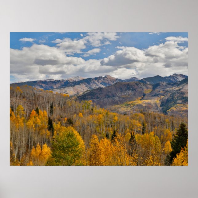 Fall Colors of Aspens & Oaks Keebler Pass Poster (Front)