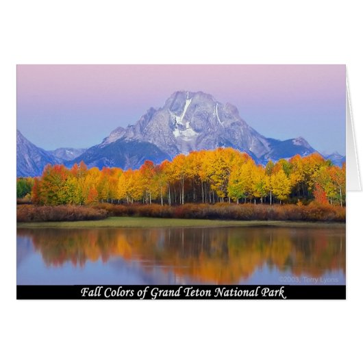 Fall Colors Of Grand Teton National Park Cards (Front Horizontal)