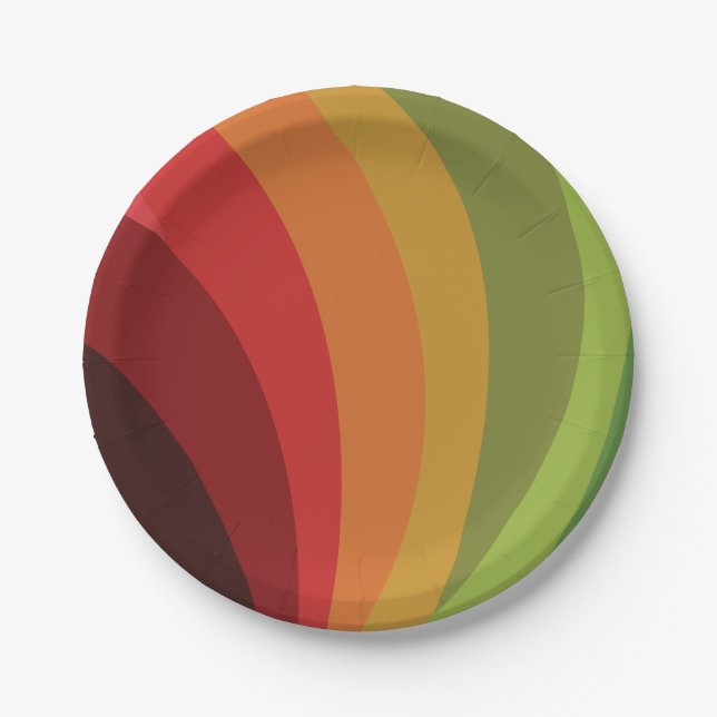 Fall Colors Party Paper Plates (Front)