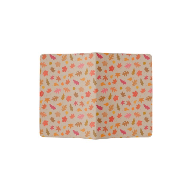 Fall Colors Pattern Art Passport Holder (Opened)