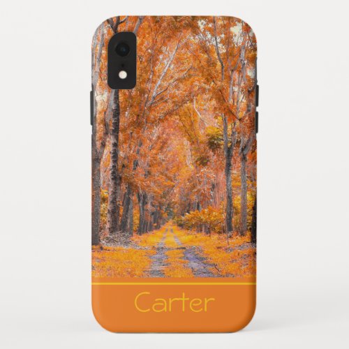 Fall Colors Personalized iPhone XR Case