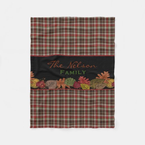 Fall Colors Personalized Fleece Blanket