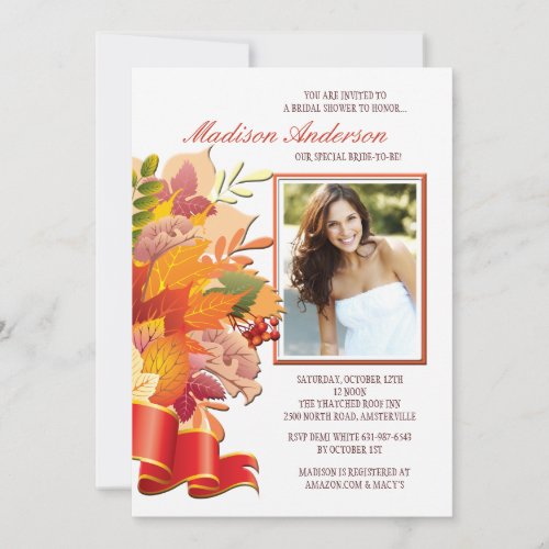 Fall Colors Photo Invitation