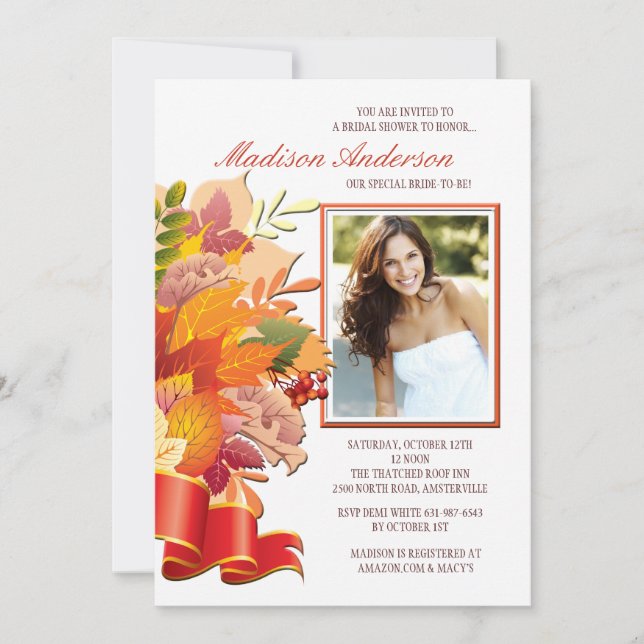 Fall Colors Photo Invitation (Front)