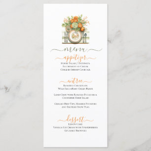 Fall Colors Place Setting Flat Menu