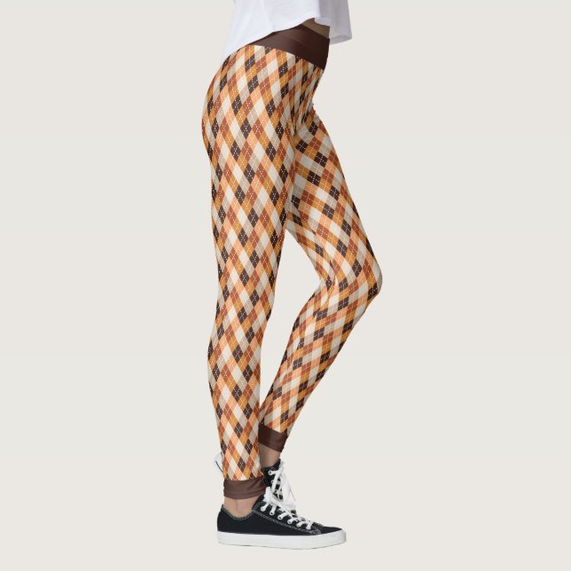 Fall Colors Plaid Leggings (Right)