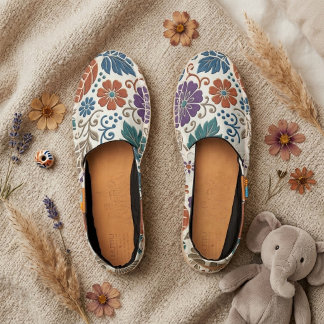Fall Colors Pumpkin Patch Foliage Botanical Motifs Espadrilles