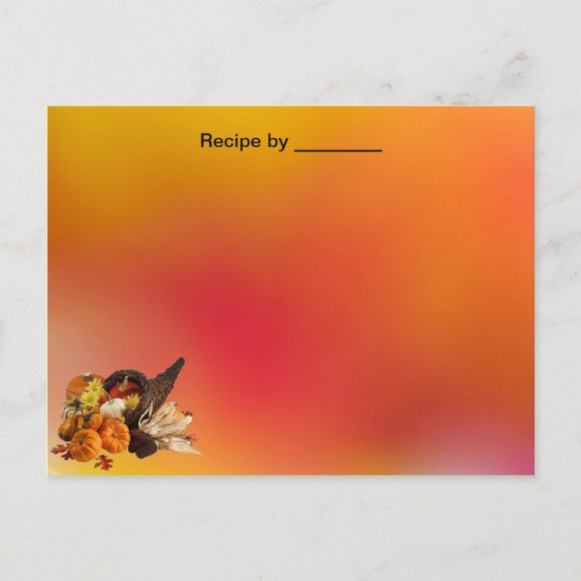 Fall Colors Recipe Custom Card (Front)