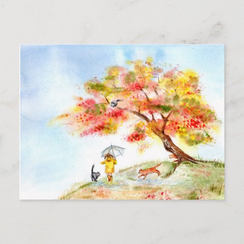 Fall Colors Sakura Postcard