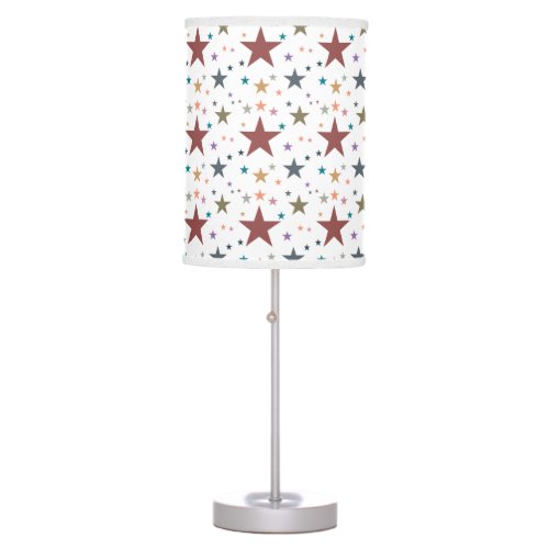 Fall Colors Stars Table Lamp