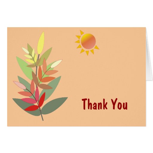 Fall Colors Thank You Card | Zazzle