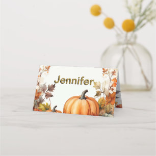 Fall Colors Thanksgiving Dinner  Place Card