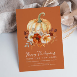 fall colors thanksgiving moving announcement card