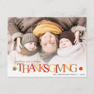 fall colors Thanksgiving photo Postcard