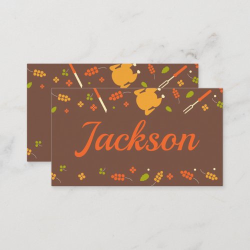Fall Colors Thanksgiving Place Card