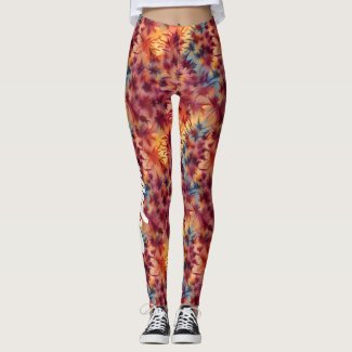 Fall Colors Tie Dye Pattern Custom Name