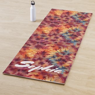 Fall Colors Tie Dye Pattern Custom Name