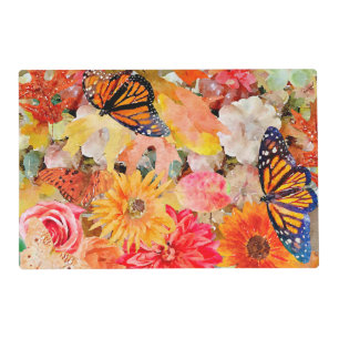 Fall Colors  & Treasures With Monarch Butterfly Placemat
