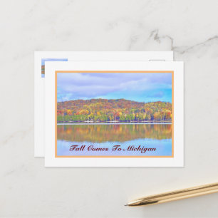 FALL COMES TO MICHIGAN POSTCARD